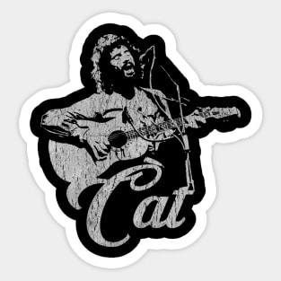 Cat Stevens - White Stencil Sticker